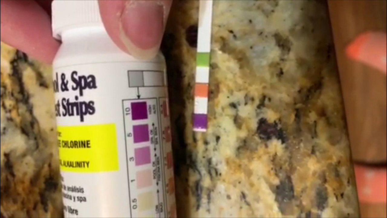 Ashley Fisher chlorine test strip